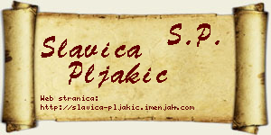 Slavica Pljakić vizit kartica